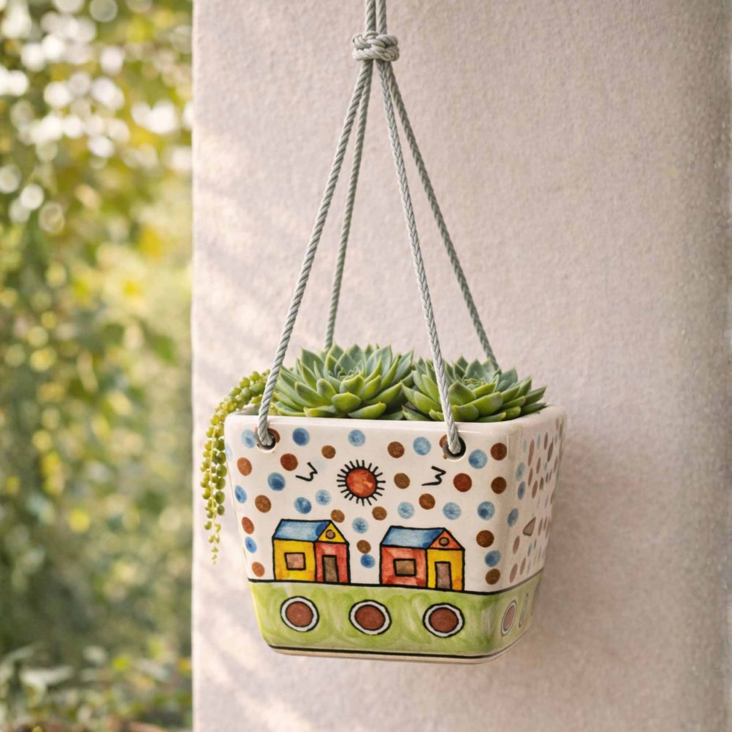 Hanging Planter - Houses
