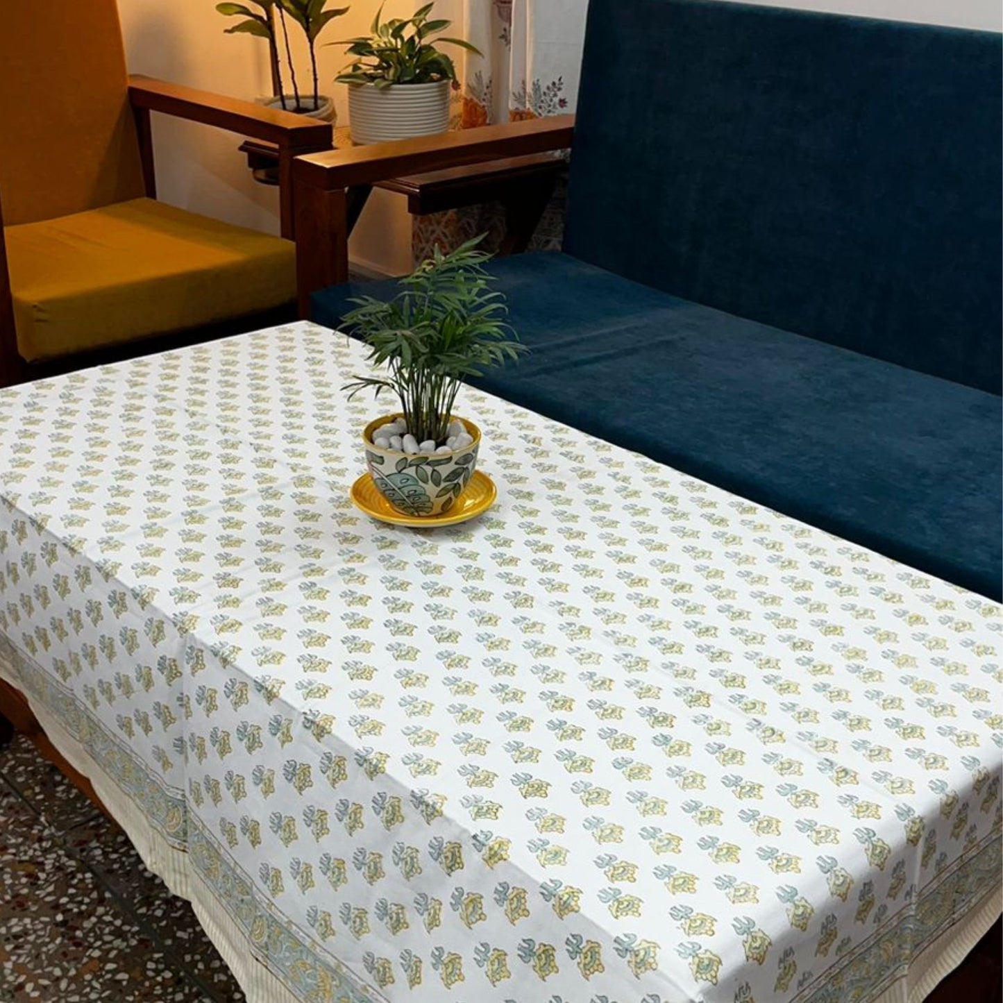 Amala - Hand Block Printed Center Table Cover