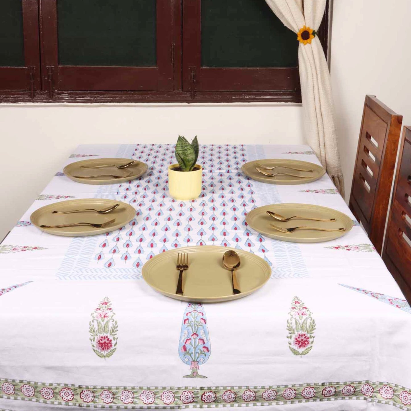 Chinaar - Hand Block Six & Eight Seater Dining Table Cover