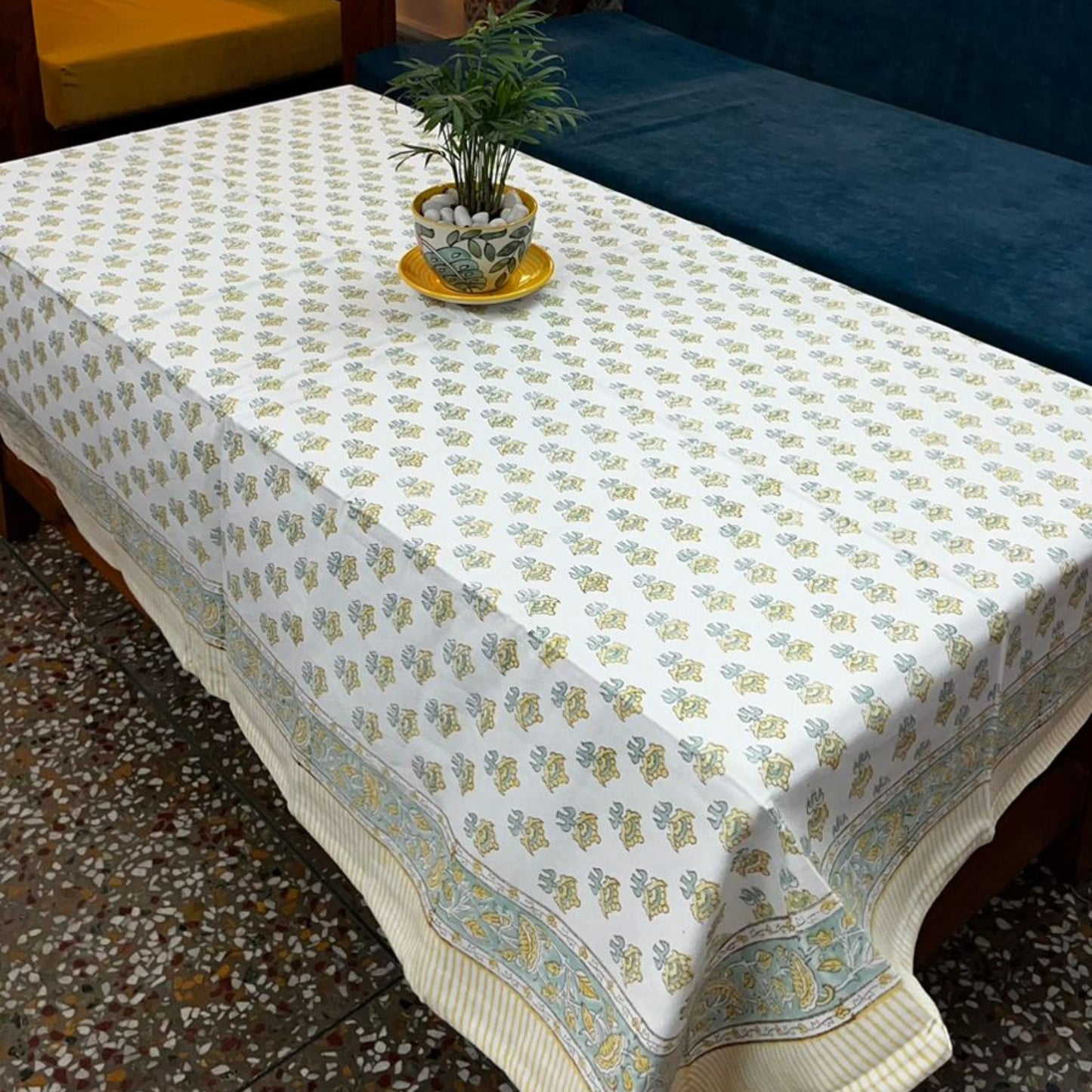 Amala - Hand Block Printed Center Table Cover