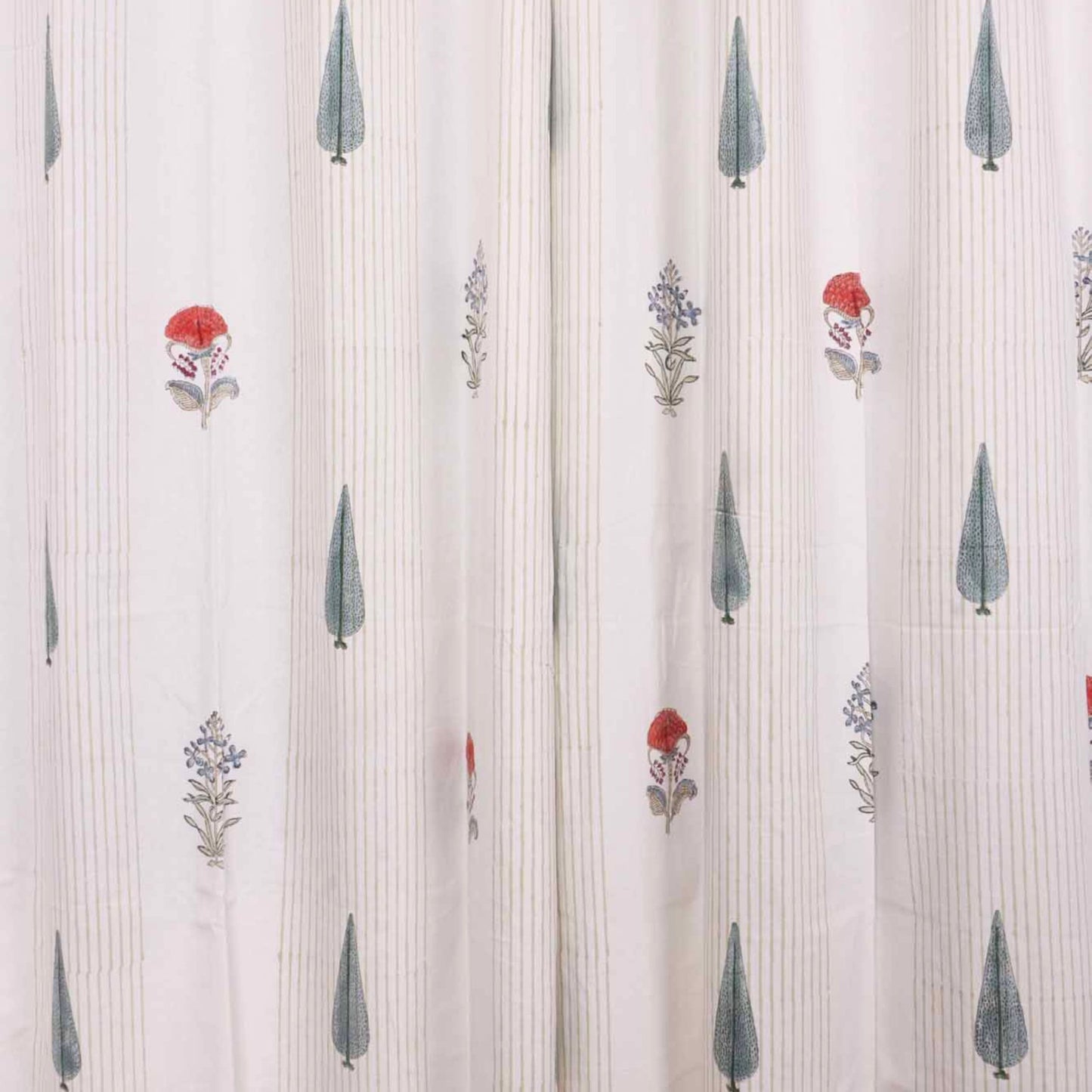 Block Print Curtain - Mughal Lakeerein
