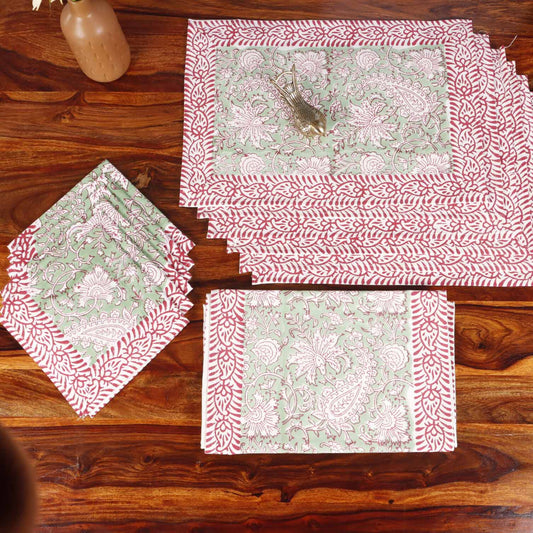 Haryali - Table Runner, Table Mats and Napkins