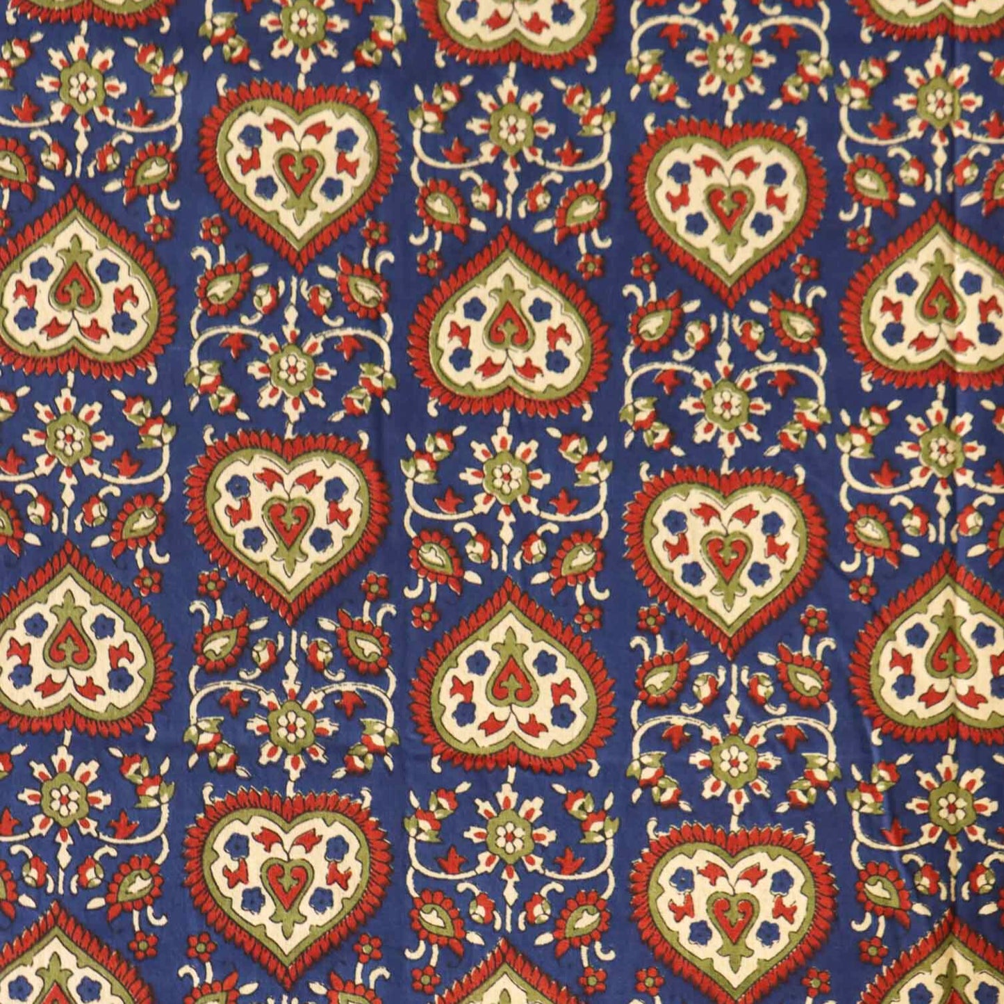 Kalamkari Dilkash Blue  - Flat I Fitted Bedsheet (108x108 Inches)