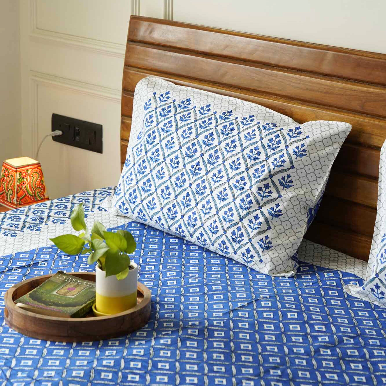 Basant – Blue - Single Bed Bedsheet (60x90 Inches)