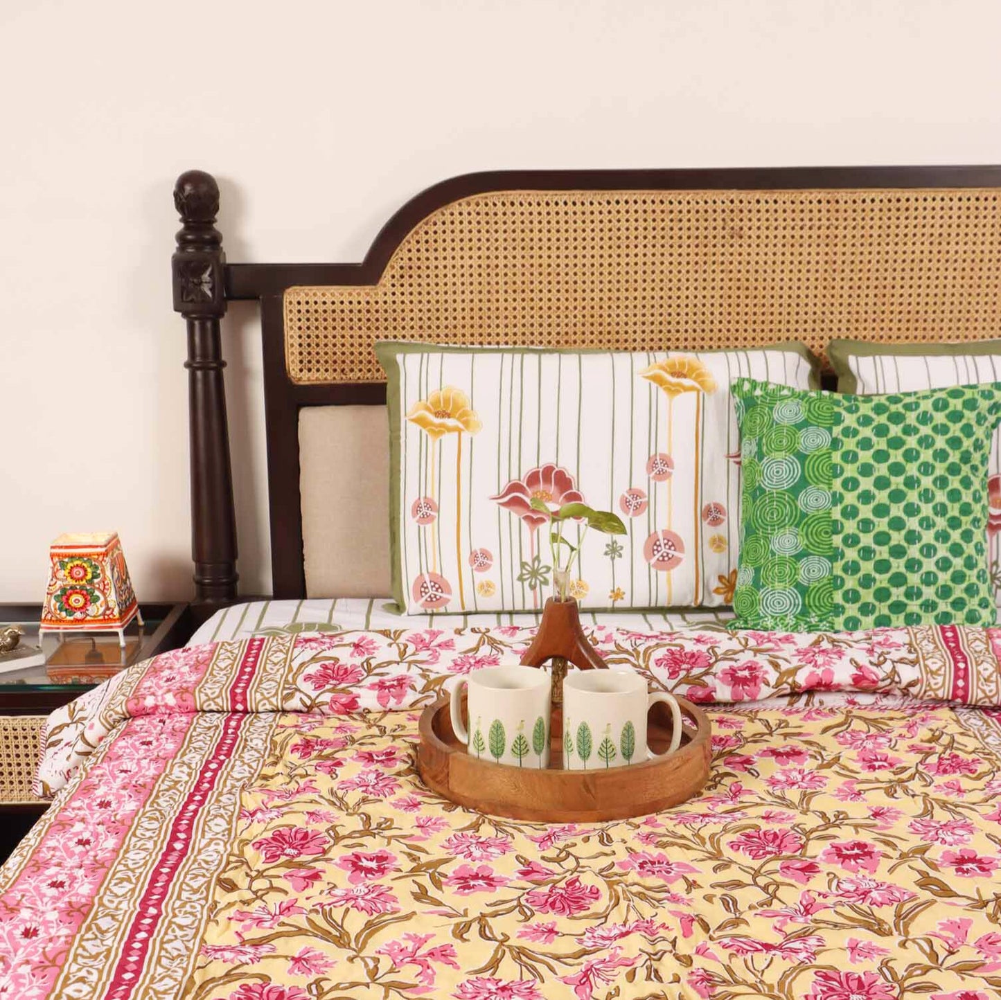 Baagh Yellow - Single Bed Razai I Comforter