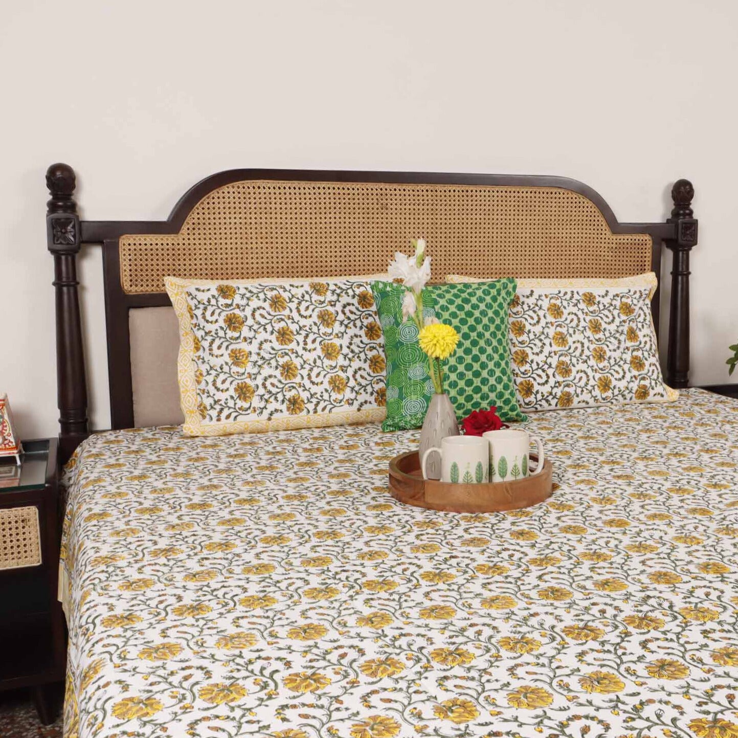 Meera - Handblock Bedsheet ( 90x108 Inches)