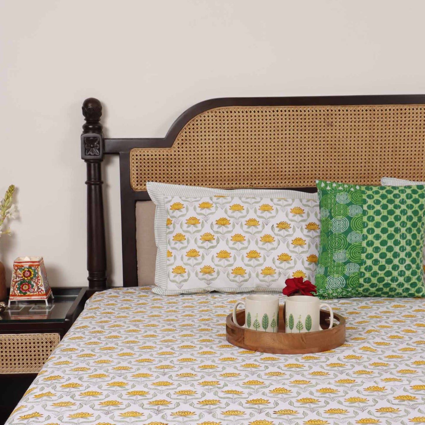 Darbar E Khaas - Hand block Bedsheet (108x108 Inches)