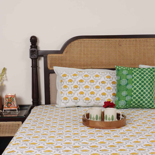 Darbar E Khaas - Hand block Bedsheet (108x108 Inches)