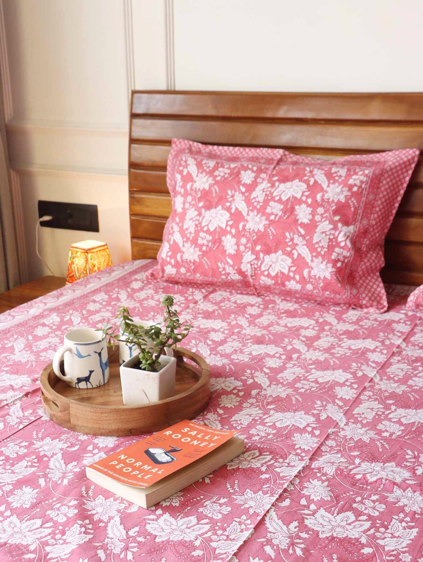 Rooh Afza  Flat I Fitted Bedsheet (90x108 Inches)