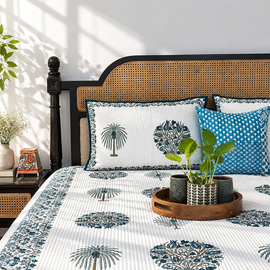 Ananta Blue - Quilted and Reversible Bedcover I Comforter