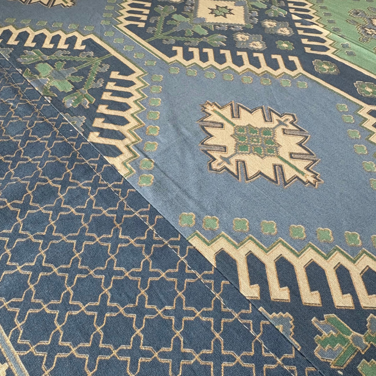 Festive Gold Edition - Blue Bedsheet (108x108 Inches)