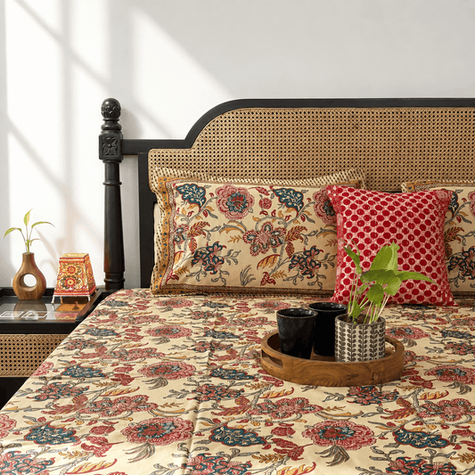 Chartlook Beige - Flat I Fitted Bedsheet (108x108 Inches)