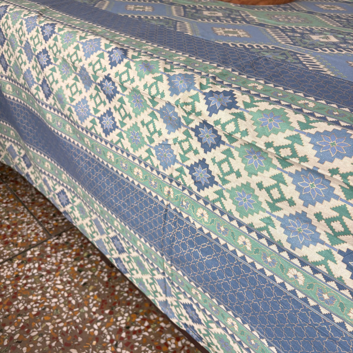Festive Gold Edition - Blue Bedsheet (108x108 Inches)