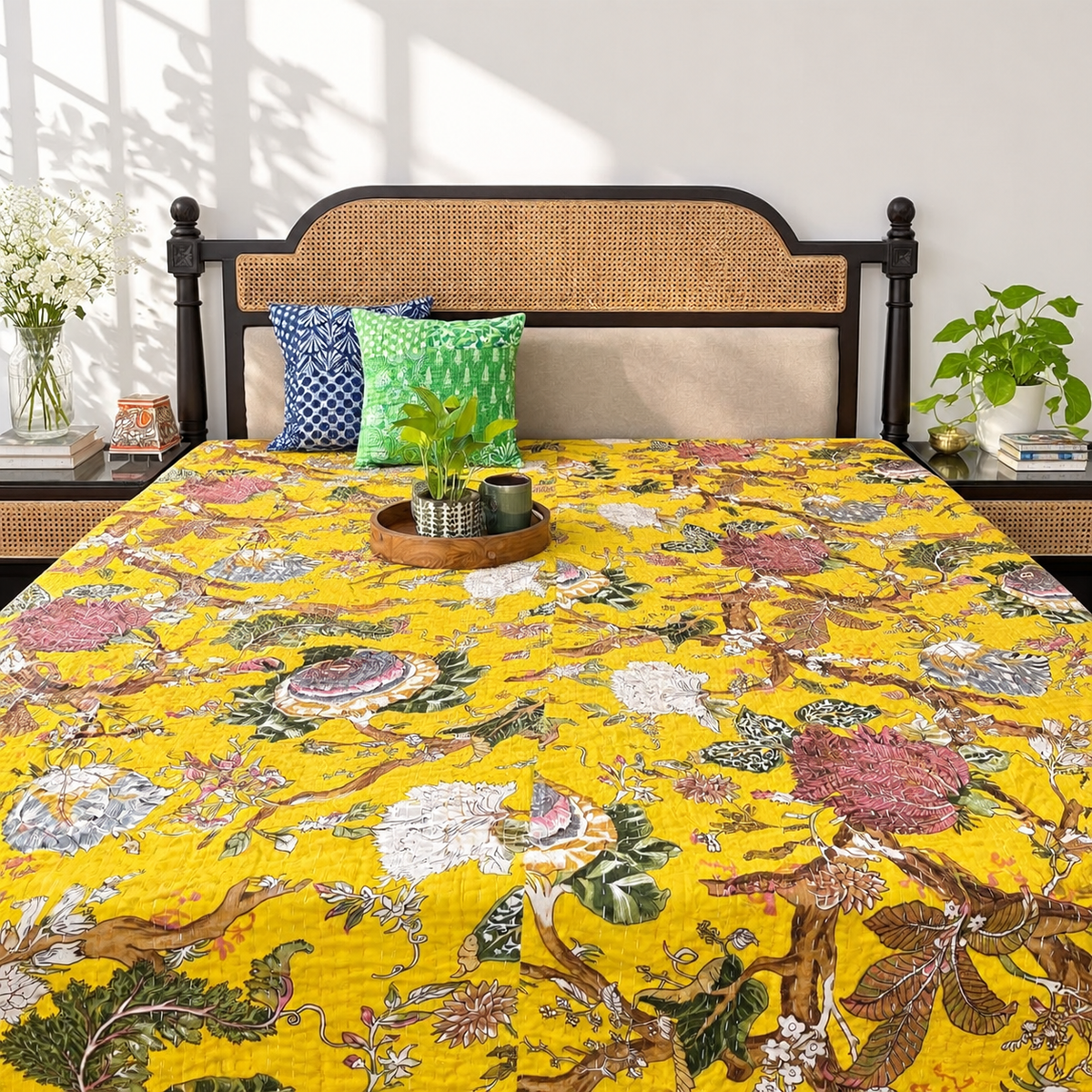 Dhun - Kantha Stitch Bedcover