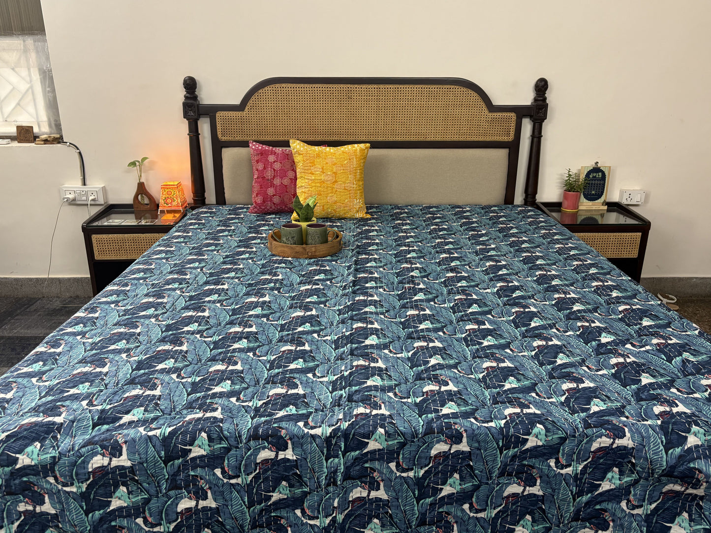 Kela Patta - Kantha Stitch Bedcover