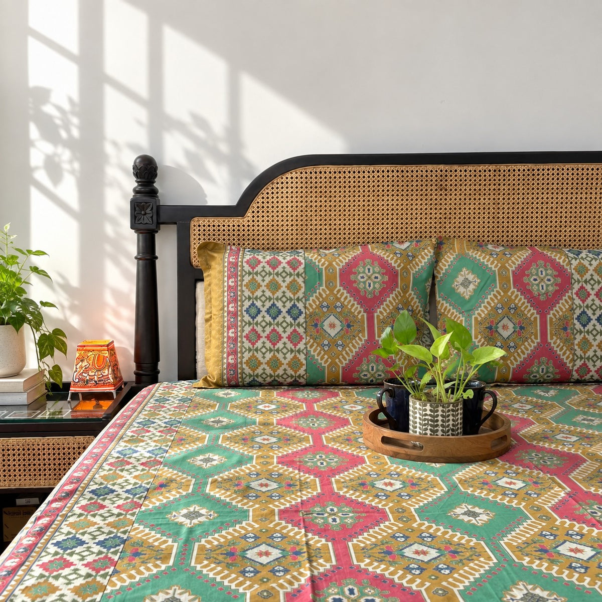 Festive Gold Edition - Yellow Bedsheet (108x108 Inches)