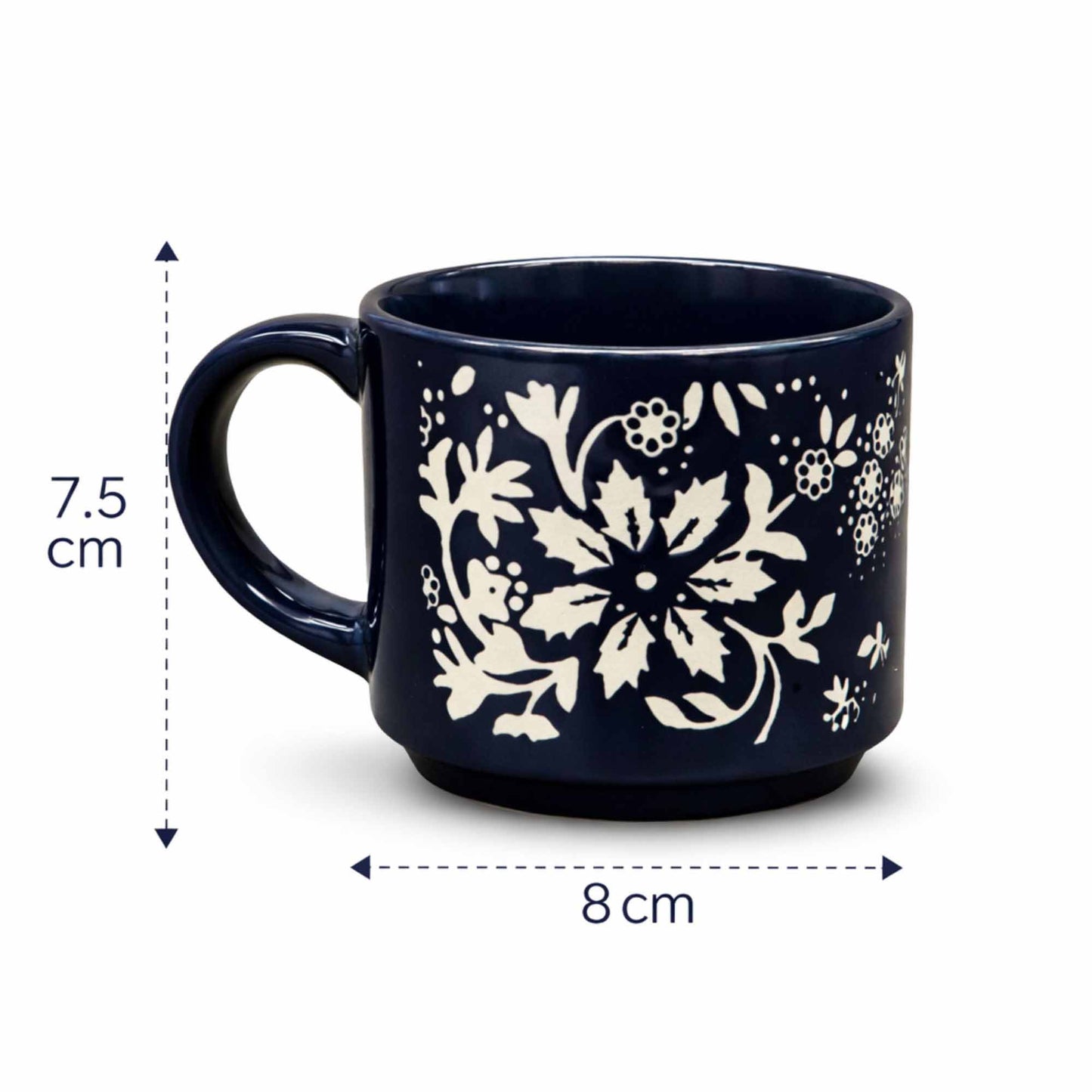 Shades Of Ocean Cup Set With Stand