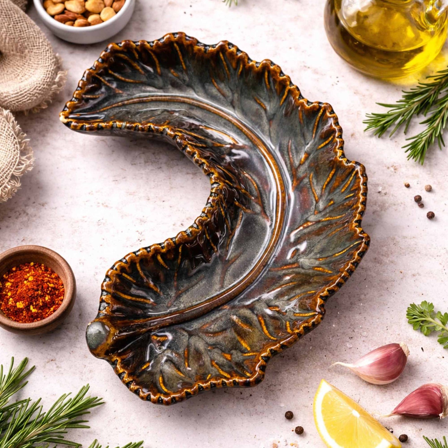Twisted Leaf Platter