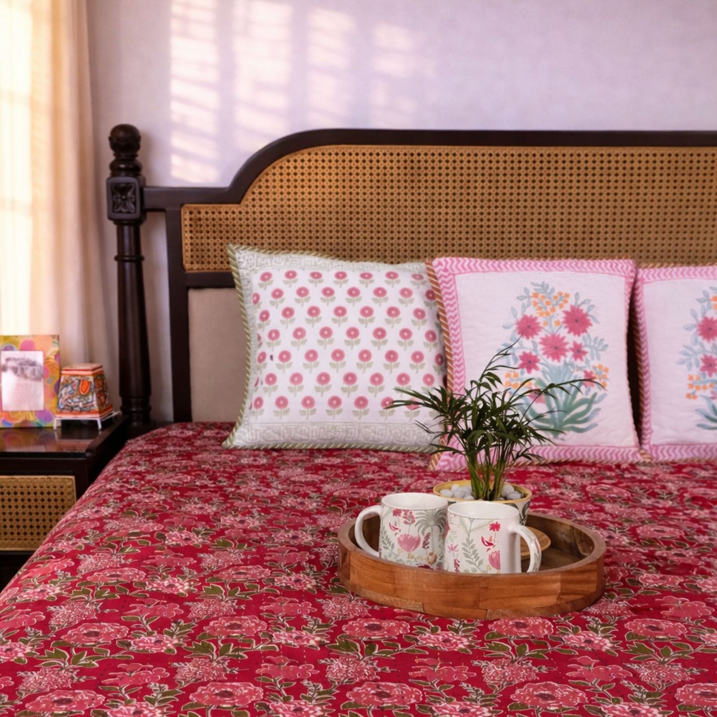 Gulkand - Kantha Stitch Bedcover