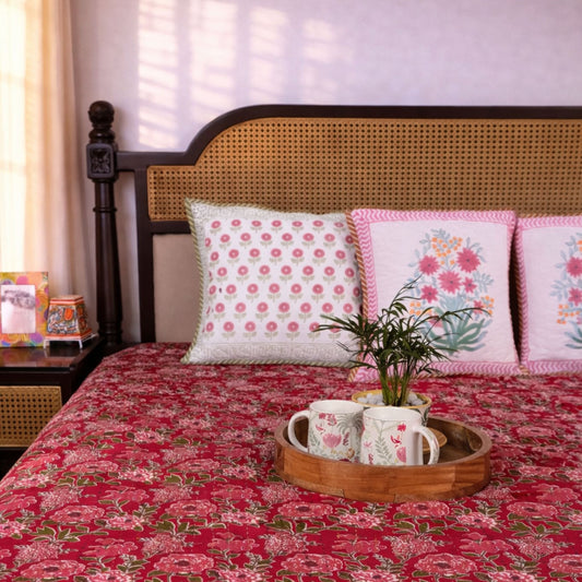 Gulkand - Kantha Stitch Bedcover