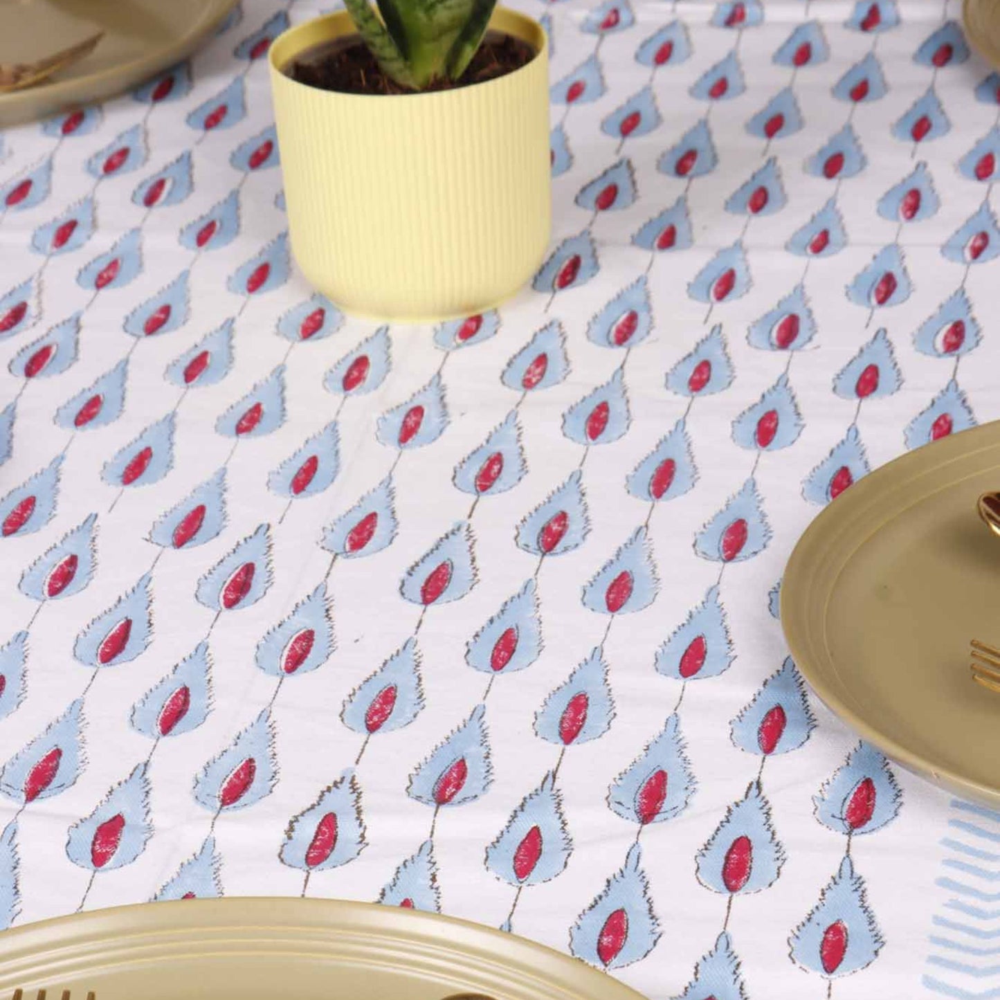Chinaar - Hand Block Six & Eight Seater Dining Table Cover