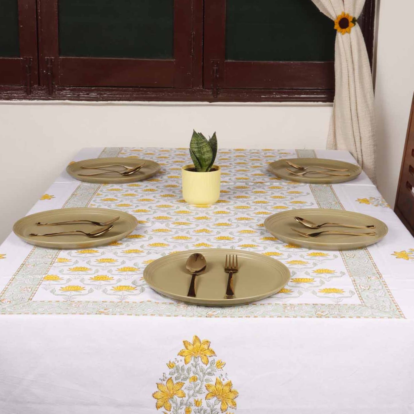 Darbar E Khaas - Hand Block Six & Eight Seater Dining Table Cover