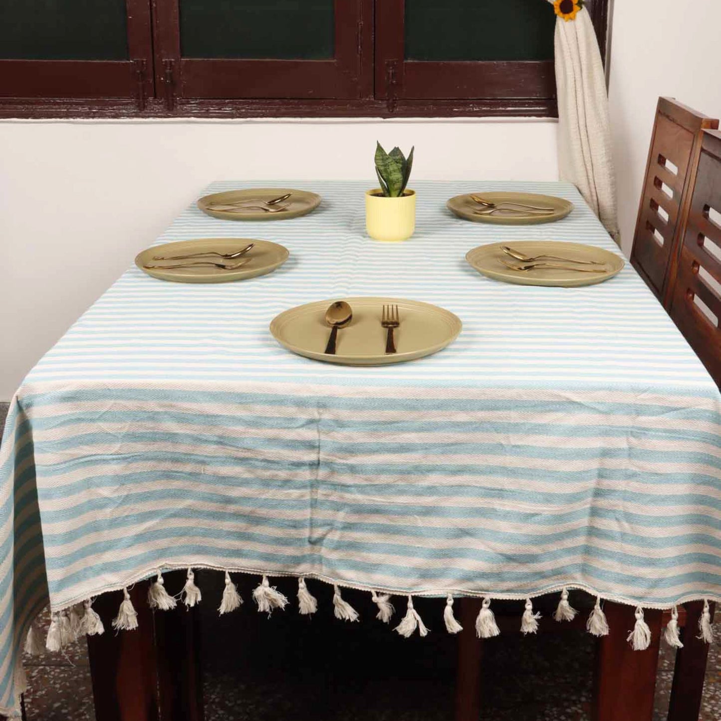 Lines - Table Cover - Blue