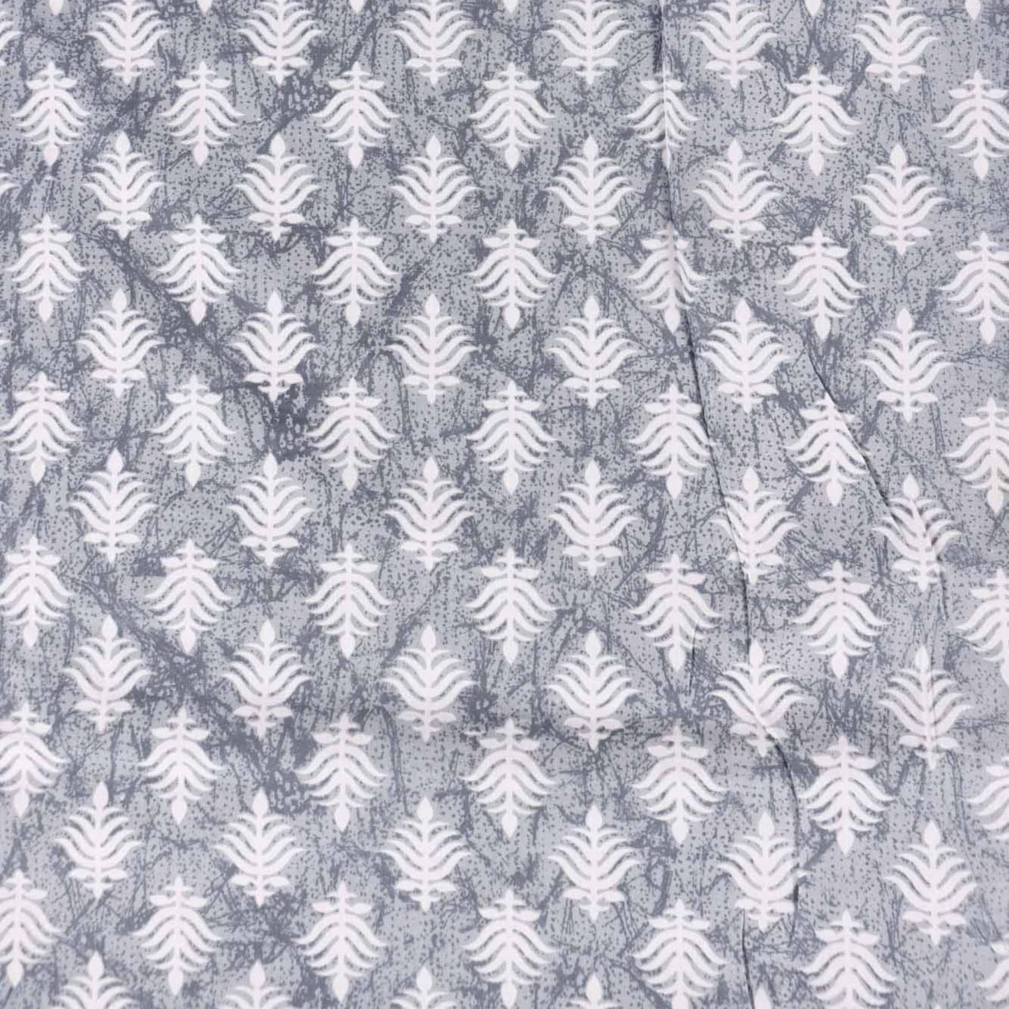 Meera Grey – Flat I Fitted Bedsheet (108x108 Inches)