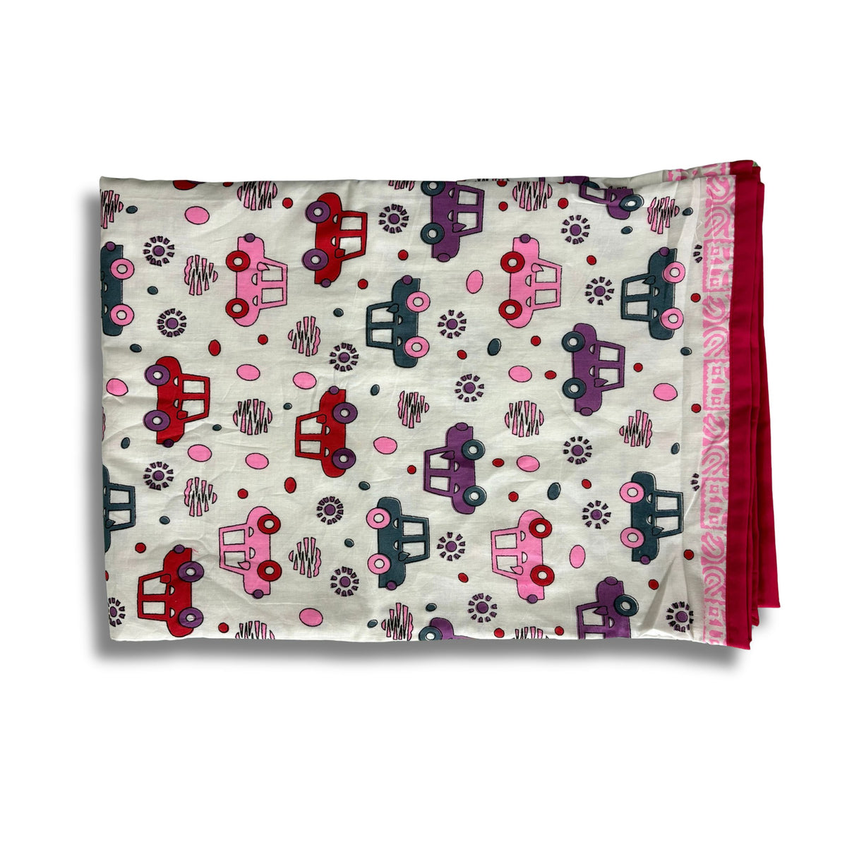 Single Bed Dohar - Pink Cars