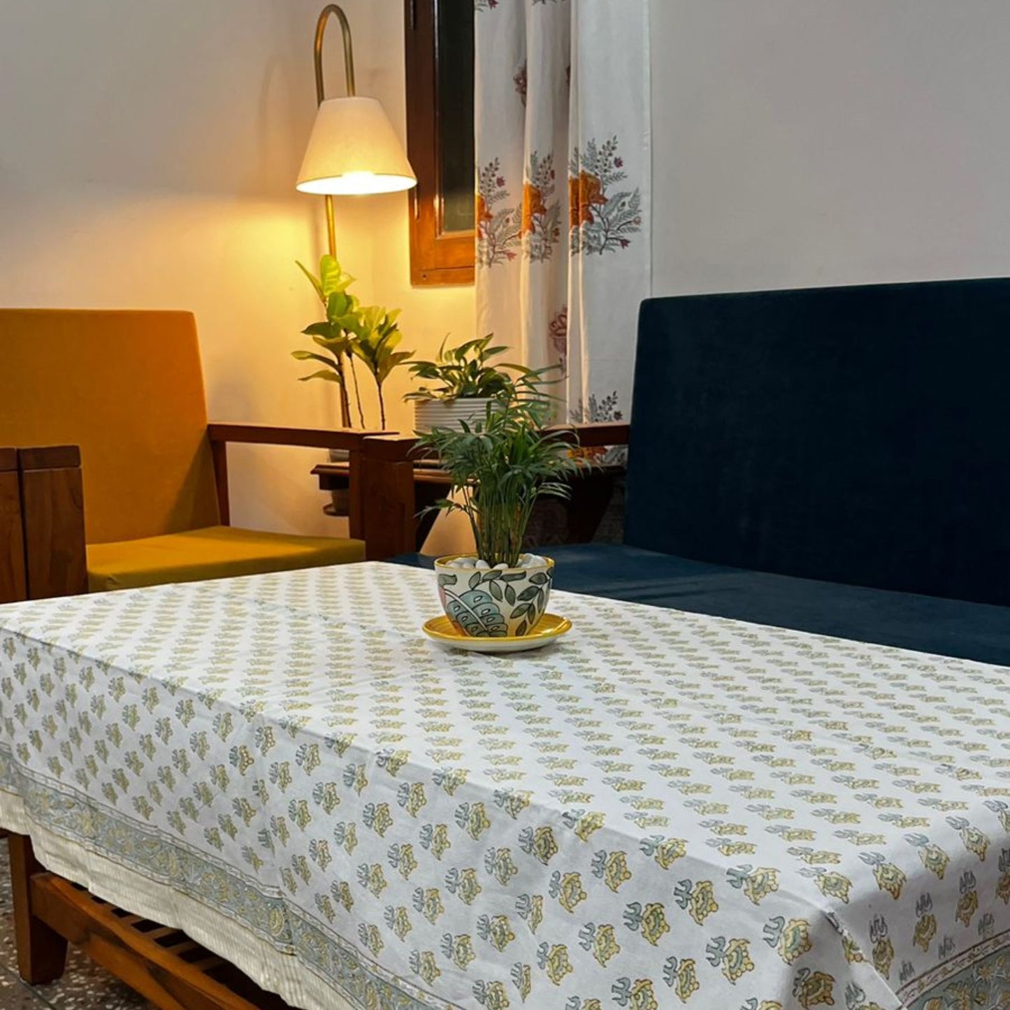 Amala - Hand Block Printed Center Table Cover