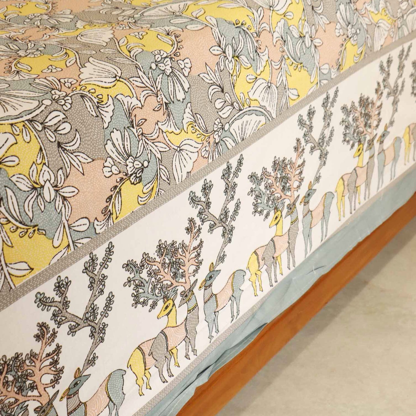 Hiran - Flat I Fitted Bedsheet (100x108 Inches)
