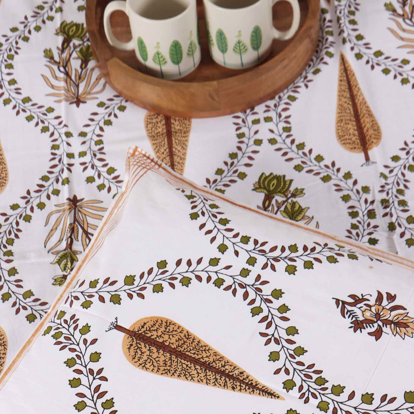 Khushamadeed Brown - Single Bed Bedsheet (60x90 Inches)