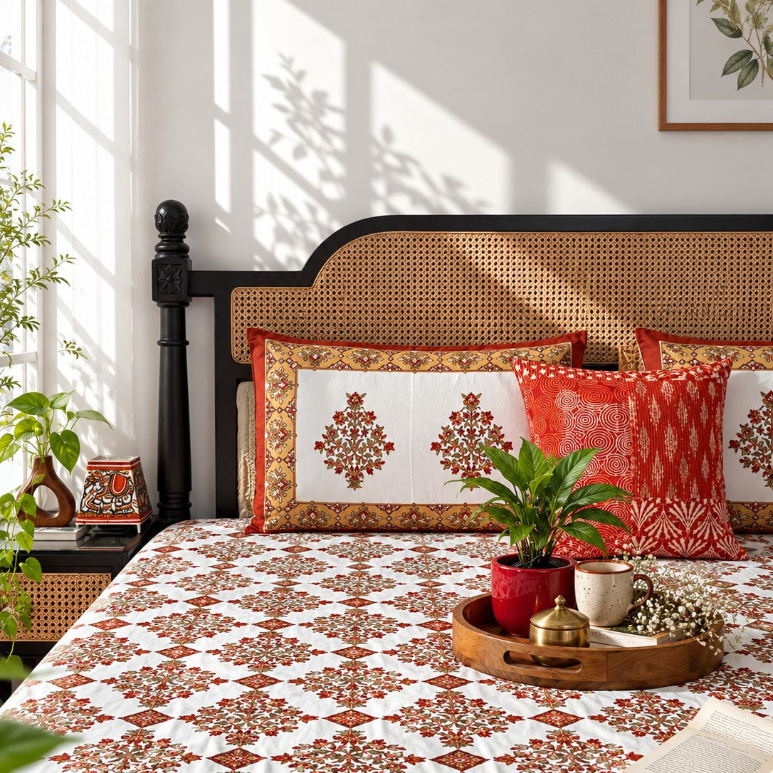 Muskan Orange - (120x120 Inches)