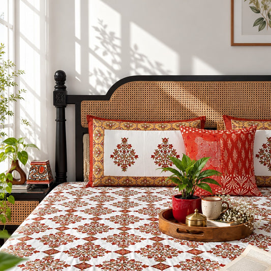 Muskan Orange - (120x120 Inches)