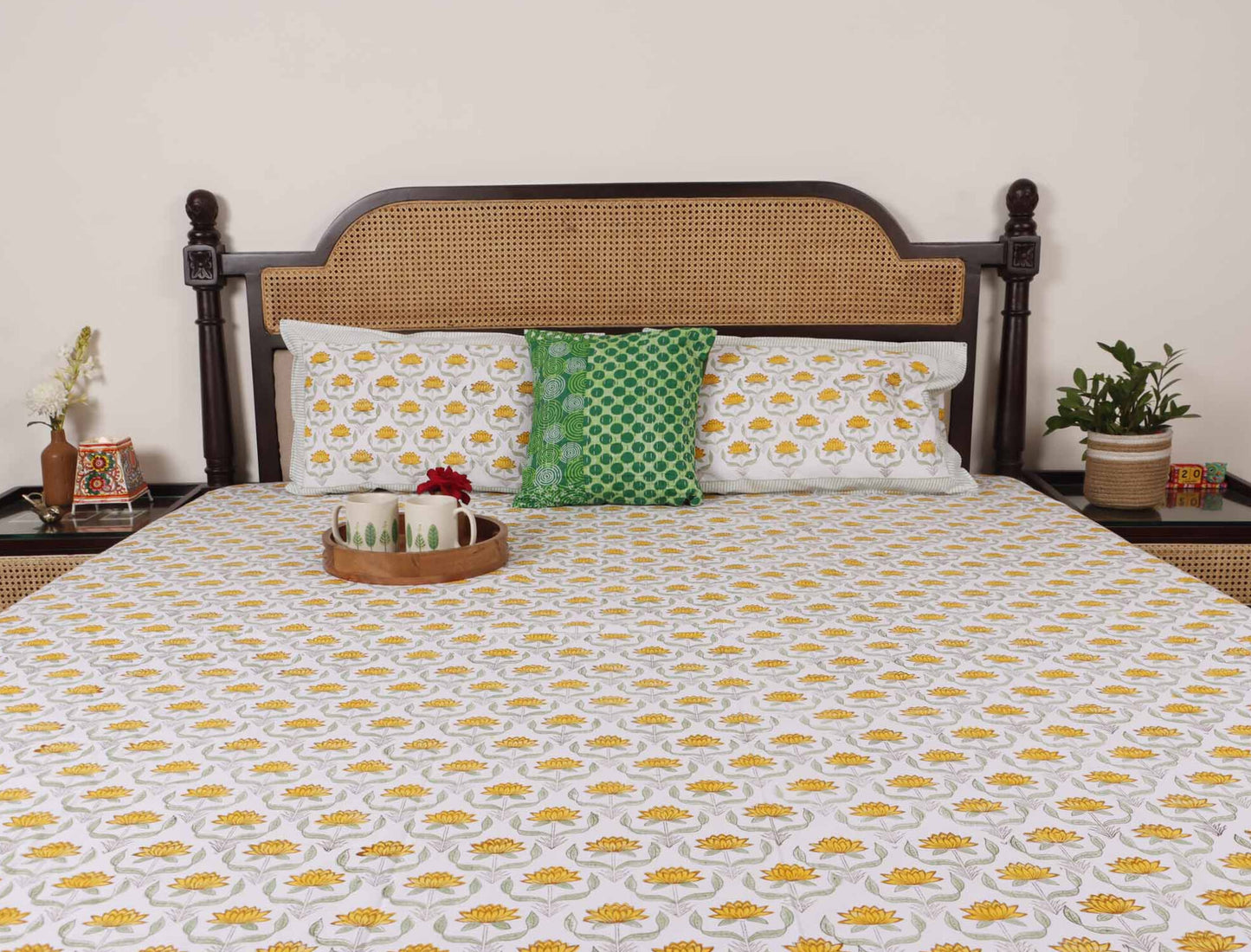 Darbar E Khaas - Hand block Bedsheet (108x108 Inches)