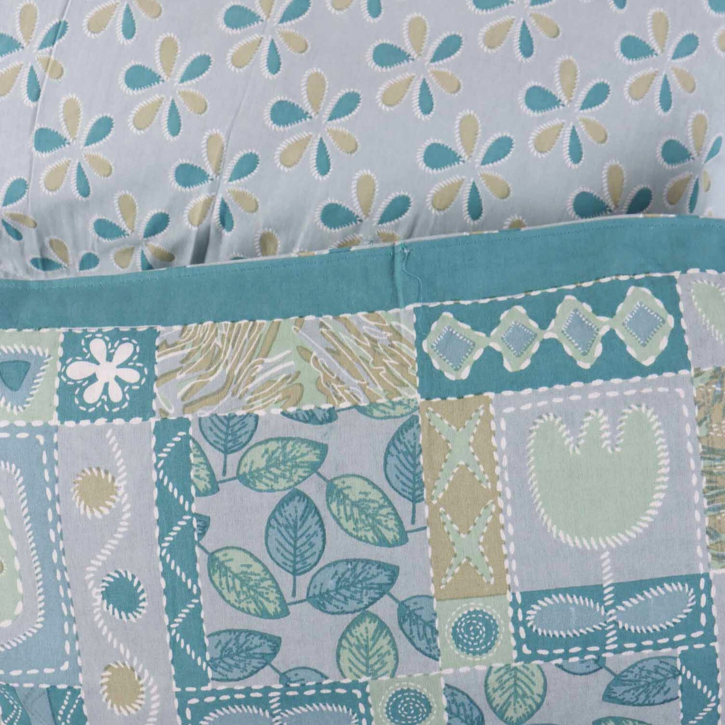 Abstract Blue - Flat I Fitted Bedsheet (100x108 Inches)