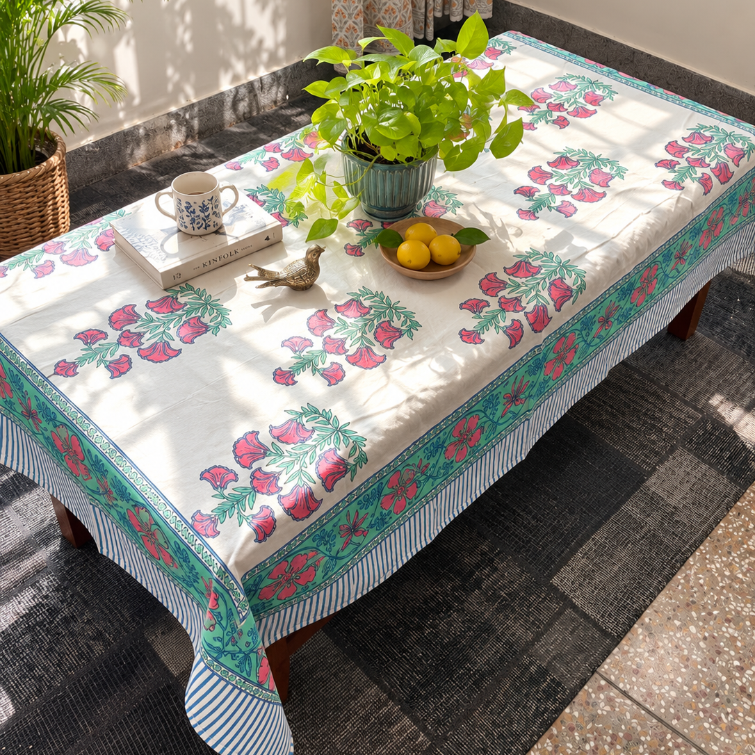 Pankhudi - Hand Block Printed Center Table Cover