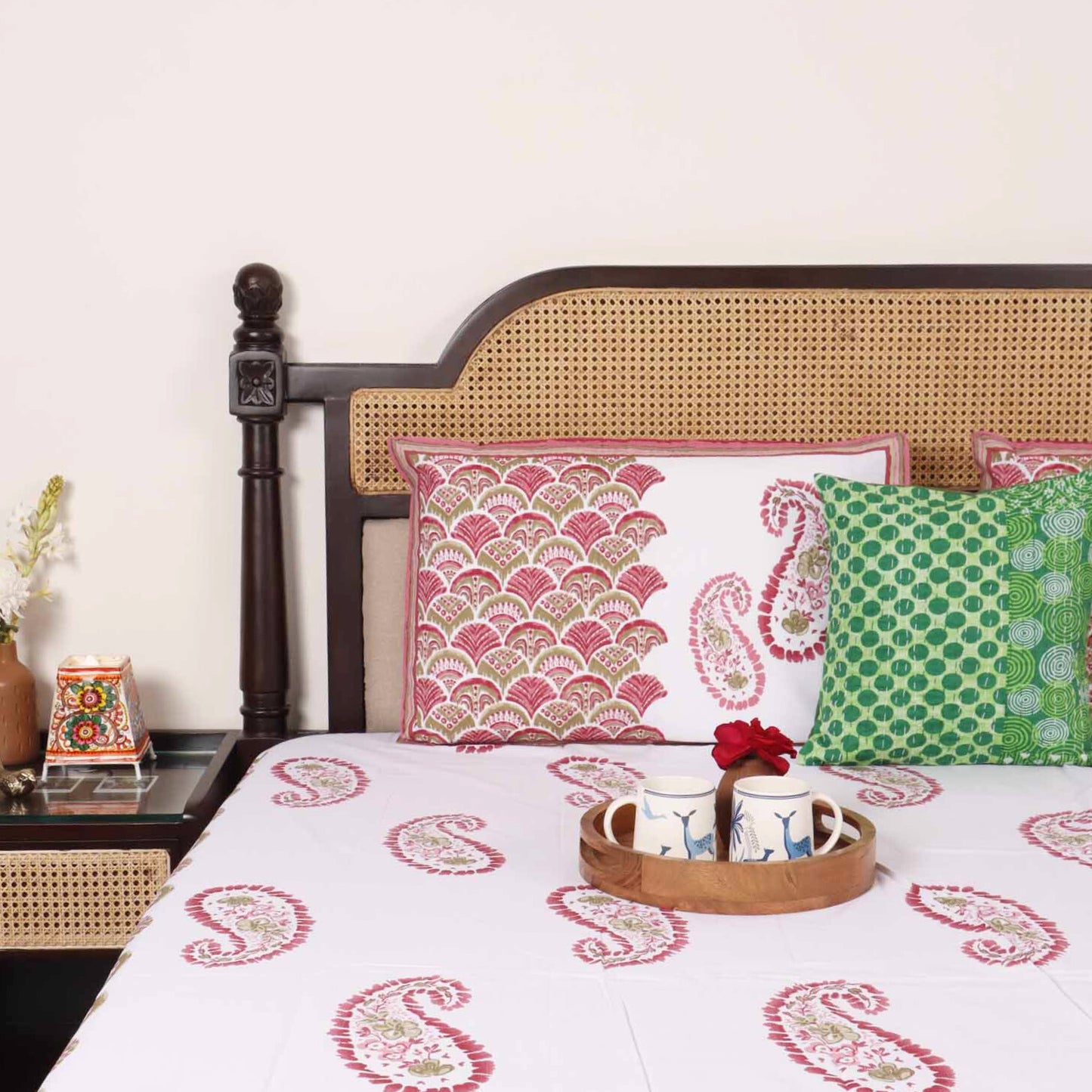 Ruhaani Maroon - (120x120 Inches)