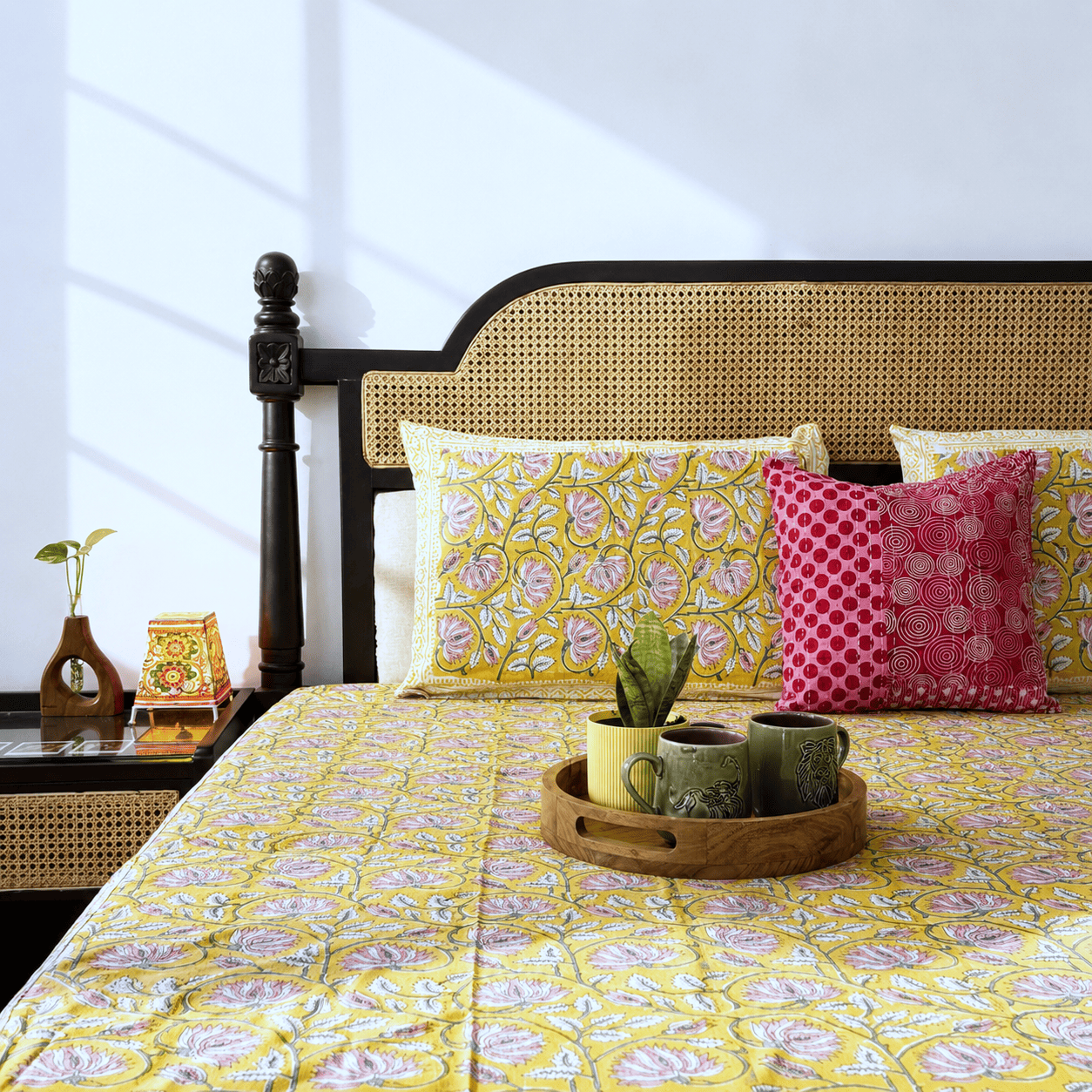 Begum- E -Gul - Handblock Bedsheet (90 x 108 inches)