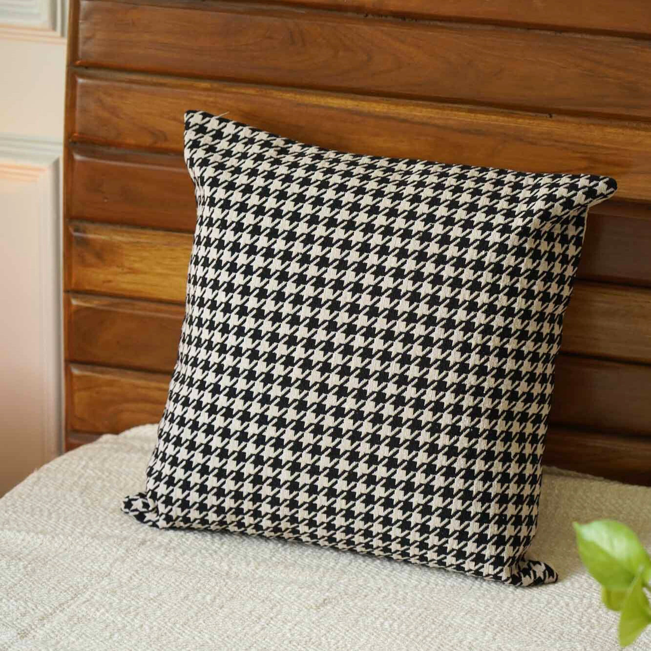 Monochromatic Jacquard Cushion Cover