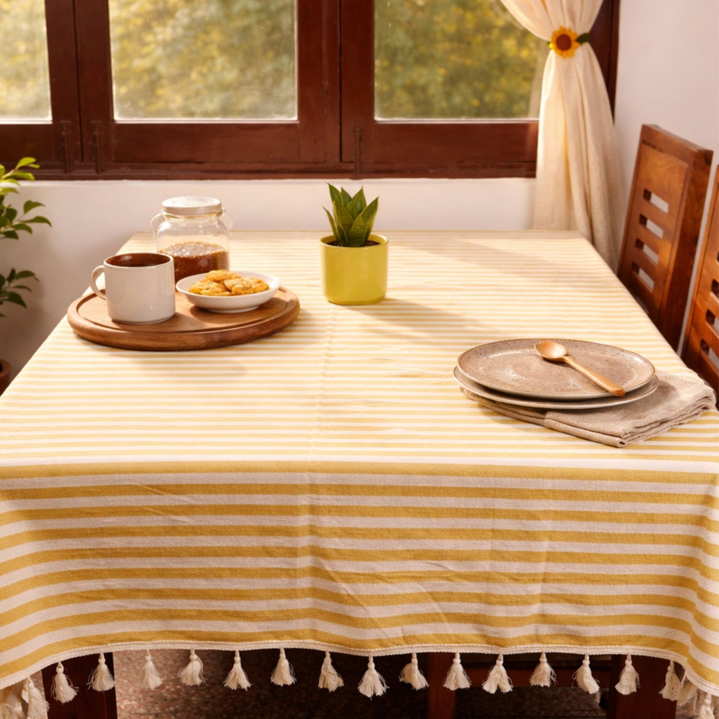 Lines - Table Cover - Yellow