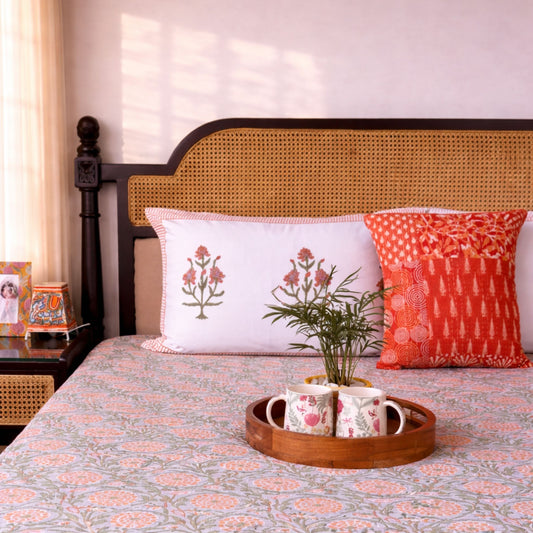 Samriddhi - Hand block Bedsheet (108x108 Inches)