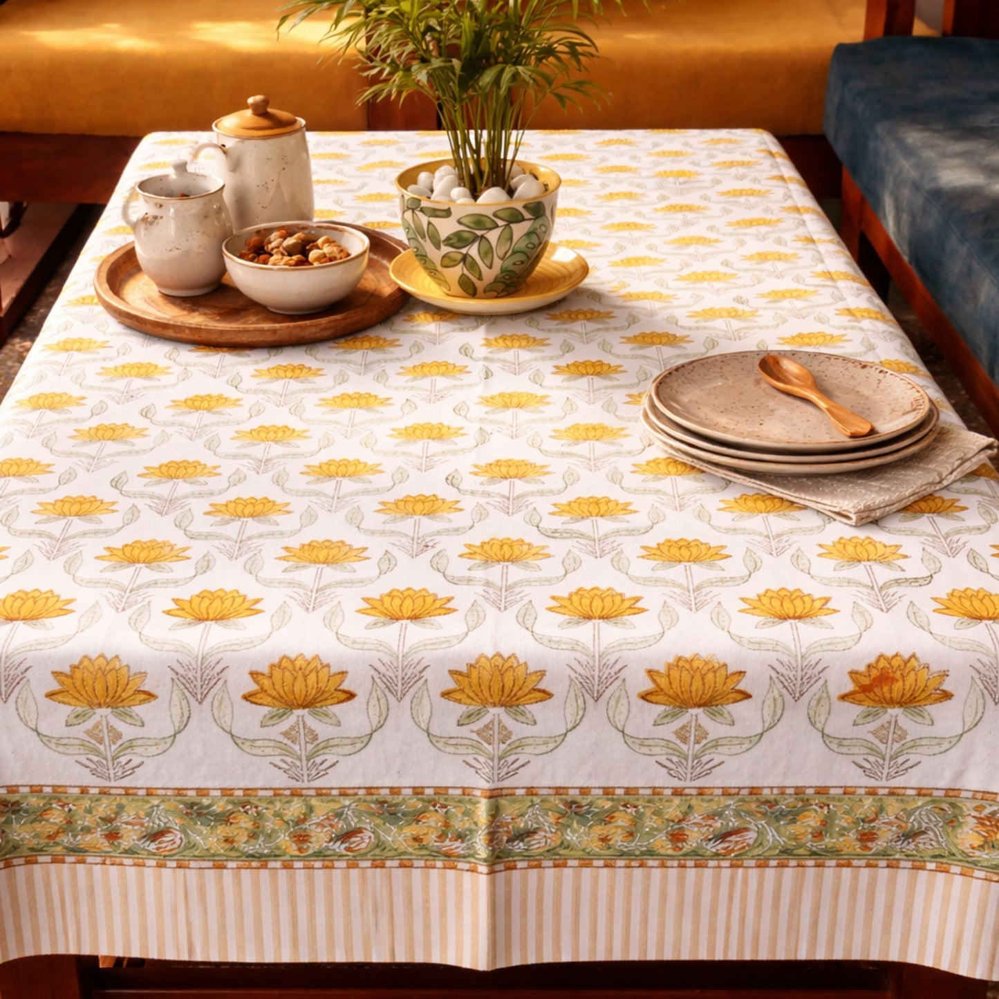 Darbar E Khaas - Hand Block Printed Center Table Cover