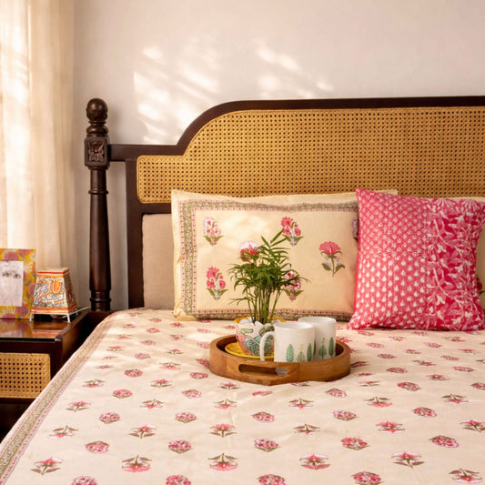Anaya Beige  – Flat I Fitted Bedsheet (108x108 Inches)