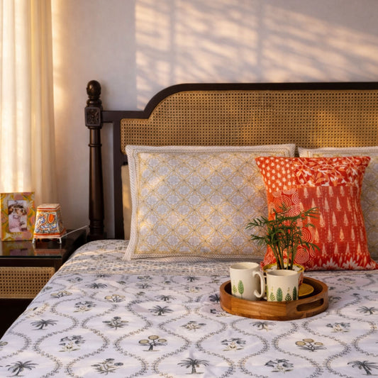 Double Bed Reversible Mul Dohar – Sparsh Blue