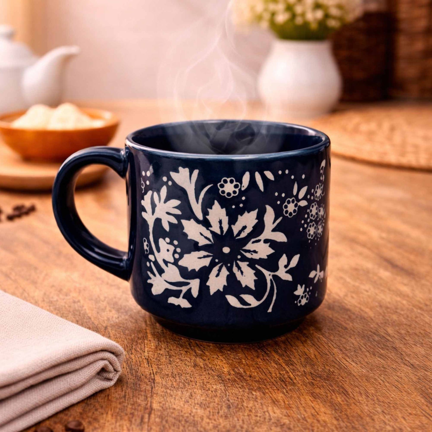Shades Of Ocean Cup Set With Stand