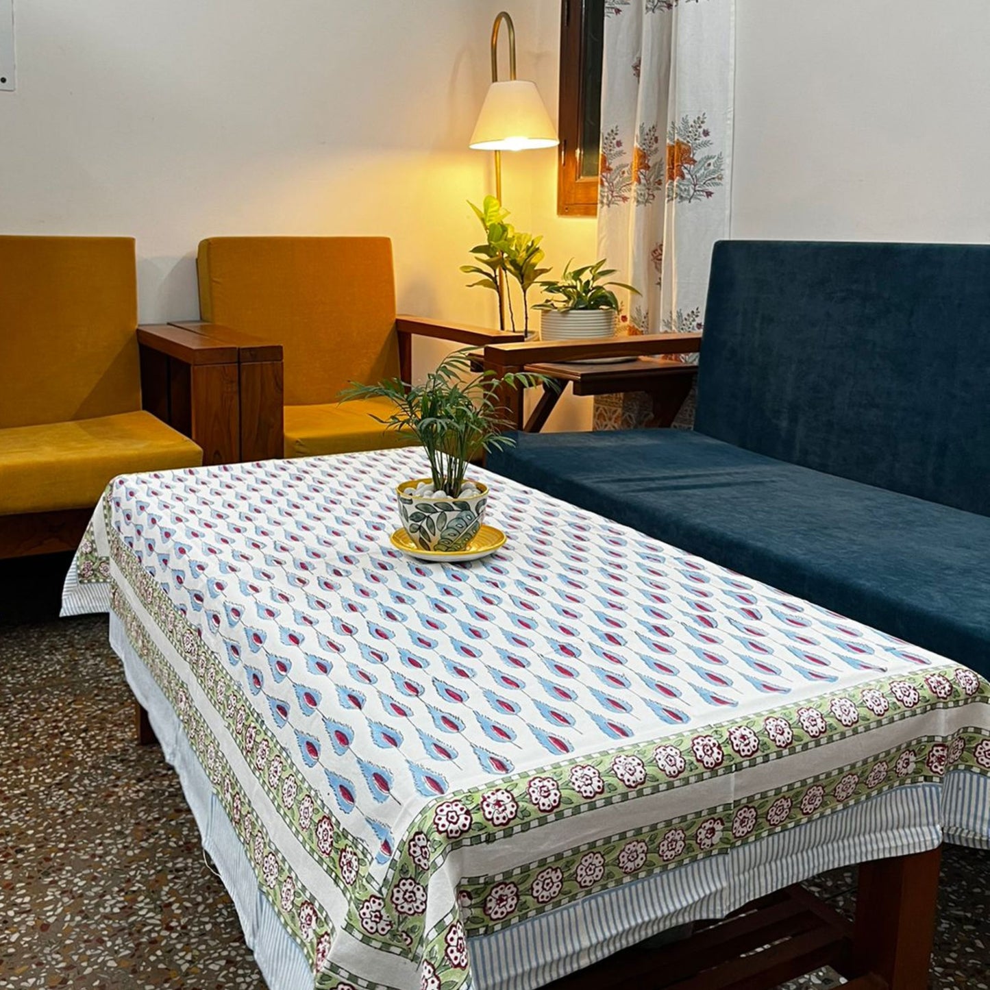 Chinaar - Hand Block Printed Center Table Cover