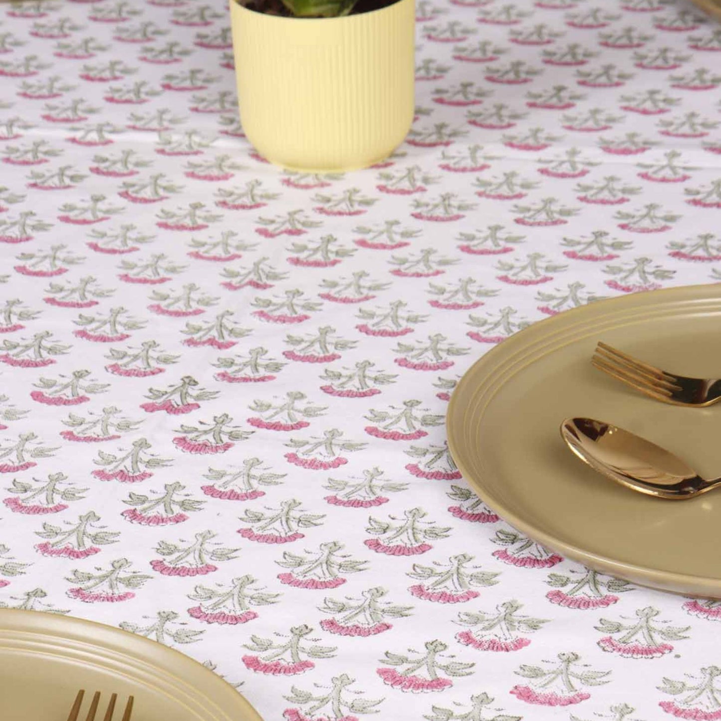 Pankhuri - Hand Block Six & Eight Seater Dining Table Cover