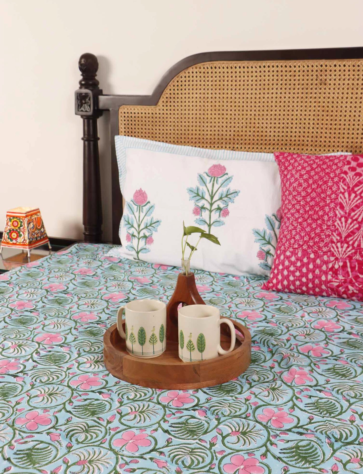 Seher - Hand block Bedsheet (108x108 Inches)