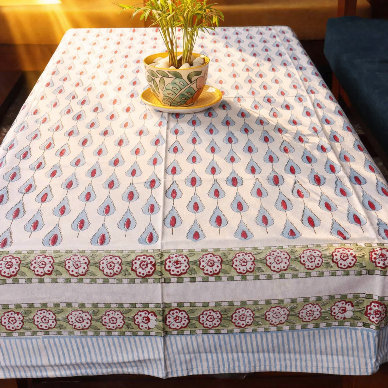 Chinaar - Hand Block Printed Center Table Cover